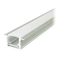 PROFIL ALUMINIU PENTRU BANDA LED 2M 17MM X 14MM - ARGINTIU