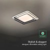Aplica led 60w dimabil cu telecomanda - 5400lm, alb + negru Aplica led 60w dimabil cu telecomanda - 5400lm, alb + negru