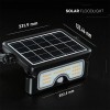 REFLECTOR LED SOLAR 7W 3IN1 - NEGRU