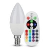 BEC LED E14 3.5W DIMABIL RGB SI 6400K + TELECOMANDA BEC LED E14 3.5W DIMABIL RGB SI 6400K + TELECOMANDA