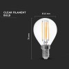 BEC FILAMENT LED P45 E14 6W 130LM/WAT 6400K ALB RECE