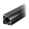 PROFIL ALUMINIU PENTRU BANDA LED 2M 19MM X 19MM - NEGRU