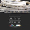 Banda led 24v smd5050 60led/m rgb + alb ip65 5m