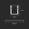 PROFIL ALUMINIU PENTRU BANDA LED 2M 7.8MM X 9MM PROFIL ALUMINIU PENTRU BANDA LED 2M 7.8MM X 9MM