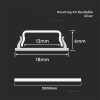 PROFIL ALUMINIU PENTRU BANDA LED FLEXIBIL 2M 18MM X 6MM PROFIL ALUMINIU PENTRU BANDA LED FLEXIBIL 2M 18MM X 6MM