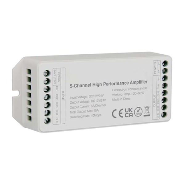 Amplificator banda led 5 canale 15a - soluții iluminat led fiabile