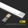 CORP ILUMINAT LED 2.5W 4000K IP20 CU SENZOR MISCARE - ARGINTIU