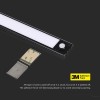 CORP ILUMINAT LED 2.5W 3000K IP20 CU SENZOR MISCARE - NEGRU