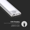 CORP ILUMINAT LED 2.5W 3000K IP20 CU SENZOR MISCARE - ARGINTIU