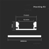 PROFIL ALUMINIU PENTRU 2M 17.4MM X 7.MM MAT