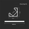 PROFIL ALUMINIU PENTRU BANDA LED 2M 19MM X 19MM MAT PROFIL ALUMINIU PENTRU BANDA LED 2M 19MM X 19MM MAT
