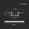 PROFIL ALUMINIU PENTRU BANDA LED INCASTRAT PENTRU RIGIPS 2M IP20 PROFIL ALUMINIU PENTRU BANDA LED INCASTRAT PENTRU RIGIPS 2M IP20