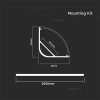 PROFIL ALUMINIU PENTRU BANDA LED MONTAJ UNGHI 90GR 2M MAT