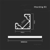 PROFIL ALUMINIU PENTRU BANDA LED 2M 19MM X 19MM ALB PROFIL ALUMINIU PENTRU BANDA LED 2M 19MM X 19MM ALB