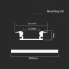 PROFIL ALUMINIU PENTRU BANDA LED 2M 24.7MM X 7MM ALB PROFIL ALUMINIU PENTRU BANDA LED 2M 24.7MM X 7MM ALB