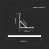 PROFIL ALUMINIU PENTRU BANDA LED 2M 15.8MM X 15.8MM ALB