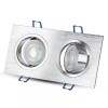 CORP SPOT 2XGU10 PATRAT ALUMINIU