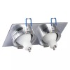 CORP SPOT 2XGU10 PATRAT ALUMINIU