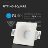 CORP SPOT GU10 DIN GIPS 100X100X40MM- ALB