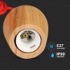 PENDUL TAVAN SOCLU E27 LEMN - ROSU