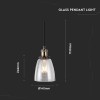 CORP SUSPENDAT PENTRU ILUMINAT MAX 60W IP20 STICLA