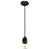 PENDUL TAVAN SOCLU E27 PORTELAN - NEGRU