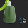 PENDUL TAVAN PORTELAN SOCLU E27 - VERDE PENDUL TAVAN PORTELAN SOCLU E27 - VERDE
