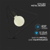 PENDUL TAVAN MAX E27 60W IP20 MODEL GEOMETRIC - NEGRU MAT