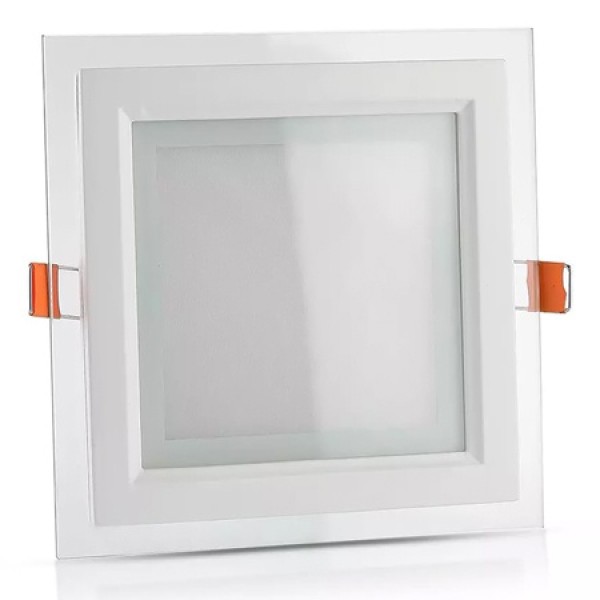 PANOU LED PATRAT INCORPORABIL 18W 6400K ALB RECE, STICLA PANOU LED PATRAT INCORPORABIL 18W 6400K ALB RECE, STICLA
