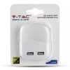 LAMPA VEGHE PATRATA CU SENZOR LUMINA 3000K + 2 USB