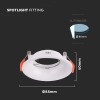 CORP SPOT GU10 ROTUND 88X40MM - ALB