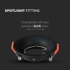CORP SPOT GU10 ROTUND 88X40MM - NEGRU