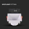 CORP SPOT GU10 PATRAT 93X93X55MM - ALB