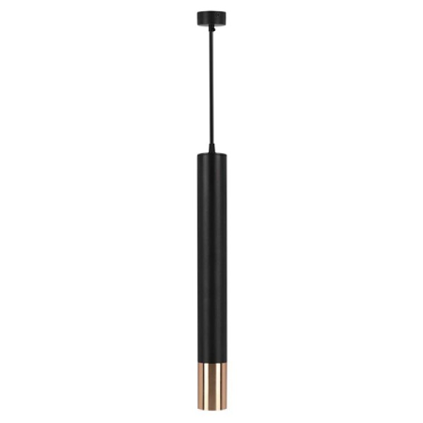 PENDUL CU SOCLU GU10 60X500MM - NEGRU/AURIU
