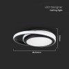 CORP ILUMINAT LED 38W 3IN1 - NEGRU
