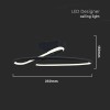 CANDELABRU LED 20W 4000K 25X13CM - NEGRU