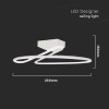 CANDELABRU LED 20W 4000K 25X13CM - ALB