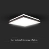 PLAFONIERA LED 18W 3IN1 - NEGRU PLAFONIERA LED 18W 3IN1 - NEGRU