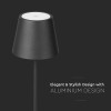 LAMPADAR 4W CU ACUMULATOR IP54 3000K ALB CALD - NEGRU