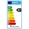 BEC LED G125 E27 REGLABIL 8W CU FILAMENT 2200K ALB CALD