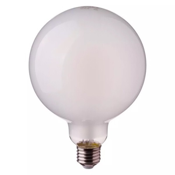 BEC LED G125 E27 7W CU FILAMENT 2700K ALB CALD STICLA MATA BEC LED G125 E27 7W CU FILAMENT 2700K ALB CALD STICLA MATA