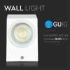CORP ILUMINAT SOCLU GU10 X2 IP44 - ALB