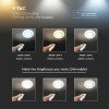 Aplica led 30/60/30w 3in1 dimabil cu telecomanda - plafonieră durabilă