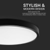 PLAFONIERA LED 24W IP44 6500K ALB RECE - NEGRU PLAFONIERA LED 24W IP44 6500K ALB RECE - NEGRU