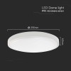 PLAFONIERA LED 18W IP44 CU SENZOR 6500K ALB RECE - ALB