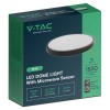 PLAFONIERA LED 18W IP44 CU SENZOR 4000K ALB NEUTRU - NEGRU PLAFONIERA LED 18W IP44 CU SENZOR 4000K ALB NEUTRU - NEGRU
