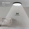 PLAFONIERA LED 18W IP44 CU SENZOR 4000K ALB NEUTRU - NEGRU PLAFONIERA LED 18W IP44 CU SENZOR 4000K ALB NEUTRU - NEGRU