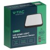 PLAFONIERA LED 36W IP44 CU SENZOR 4000K ALB NEUTRU - NEGRU