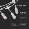 SIR ILUMINAT FESTIV CU SOCLU E27X15BUC 15M IP65 - ALB