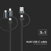 CABLU 5IN1 TIP C - MICROUSB - USB - LIGHTNING 1.2M CABLU 5IN1 TIP C - MICROUSB - USB - LIGHTNING 1.2M